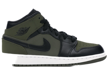 Jordan 1 Mid Olive Canvas Black (GS) for sale