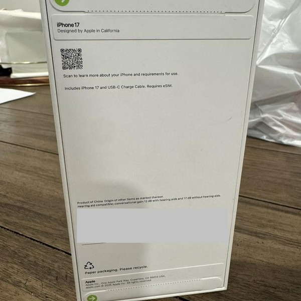 Apple iPhone 17 - Unlocked, 256 GB, White, A3258