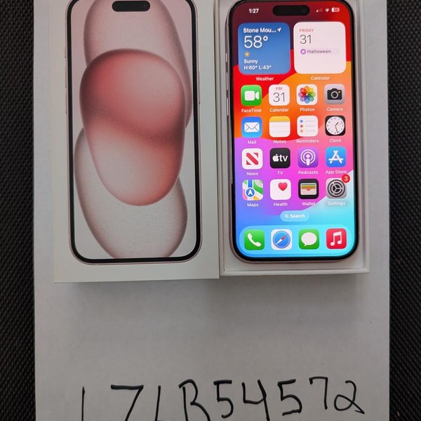 Apple iPhone 15 - Unlocked, 128 GB, Pink, A2846