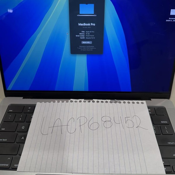 MacBook Pro 2021 - 14 inch - 1 TB, Gray, 16 GB, Apple M1 Pro 10-core