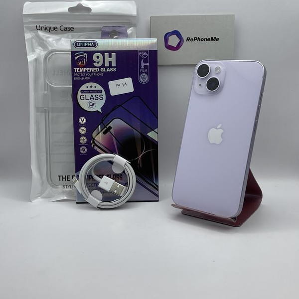 Apple iPhone 14 - Unlocked, 128 GB, Purple, A2649