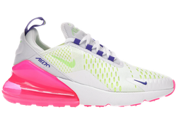 Nike Air Max 270 White Volt Pink Blast Indigo (Women's) for sale