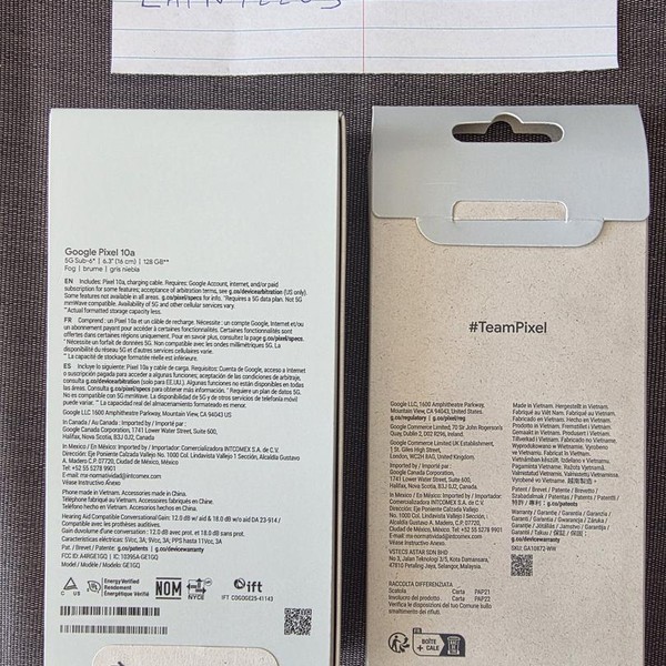 Google Pixel 10a - Unlocked, 128 GB, Fog, GE1GQ