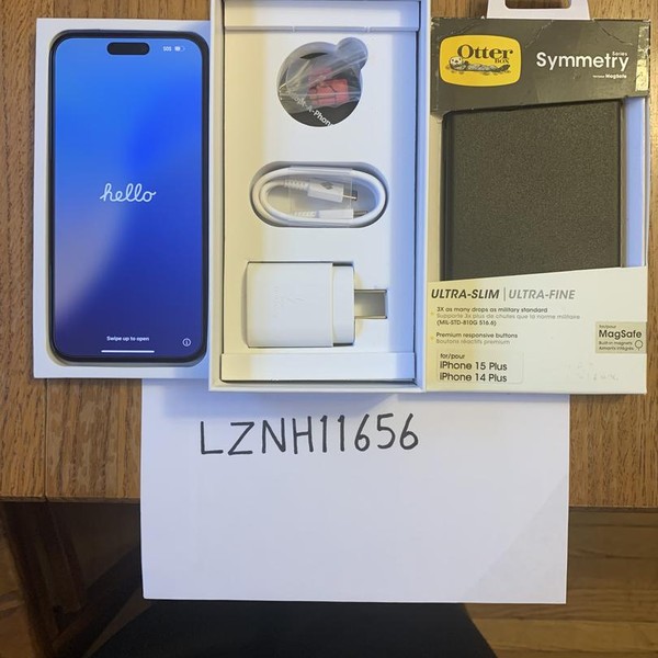 Apple iPhone 15 Plus - Consumer Cellular, 128 GB, Black, A2847