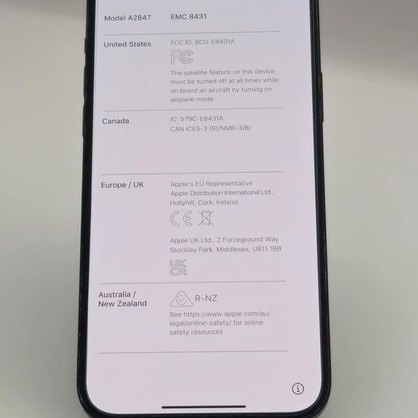 Apple iPhone 15 Plus - AT&T, Black, 128 GB, A2847