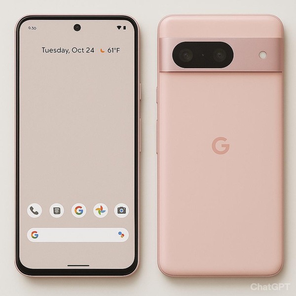 Google Pixel 8 - Unlocked, 128 GB, Rose, 8 GB, G9BQD, Sub-6 5G