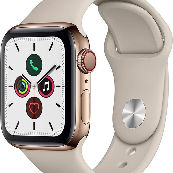 Apple Watch Series 5 44mm - Unlocked, Gold, A2095 Cellular, Stainless Steel
