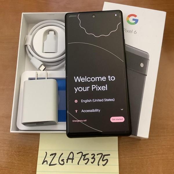 Google Pixel 6 - Unlocked, 128 GB, Black, 8 GB, GB7N6