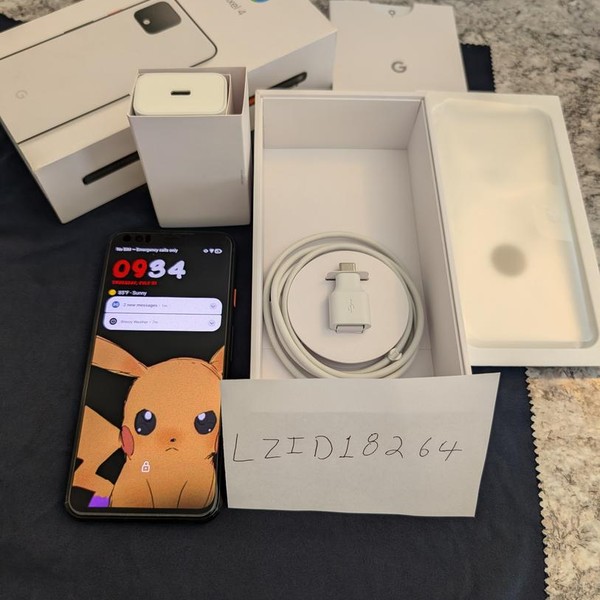 Google Pixel 4 - Unlocked, 128 GB, White, 6 GB, G020I, Google Edition