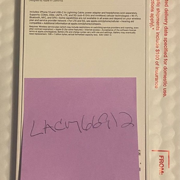 Apple iPhone 13 - Unlocked, 128 GB, Midnight, A2482