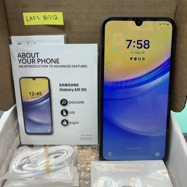 Samsung Galaxy A15 5G - Unlocked, 128 GB, Black & Blue, 4 GB