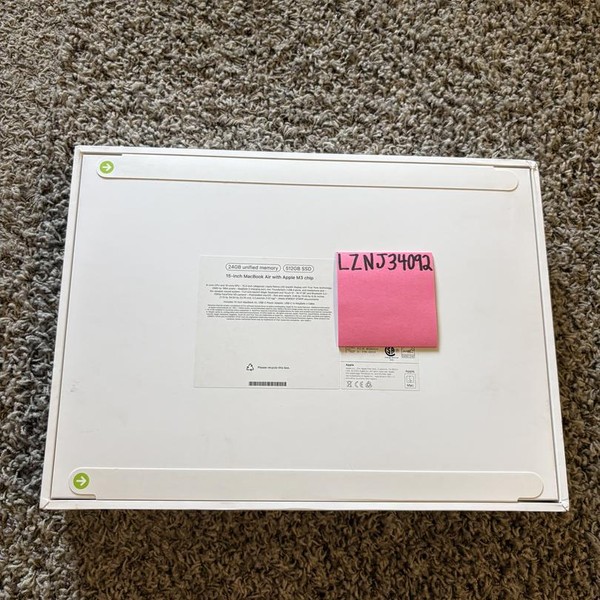 MacBook Air 2024 (M3) - 15 inch - Apple M3, Gray, 512 GB, 24 GB, 10-core GPU