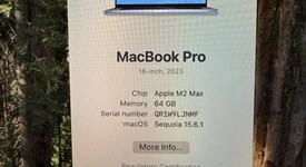 Good
													MacBook Pro 2023 - 16" - Apple M2 Max, Gray, 1 TB, 64 GB, photo 2 of 8