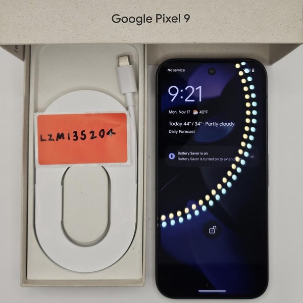 Google Pixel 9 - Unlocked, 128 GB, Obsidian, 12 GB, G2YBB