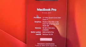 Good
													MacBook Pro 2017 (With Touch Bar) - 15" - I7, Silver, 256 GB, 16 GB, photo 1 of 18