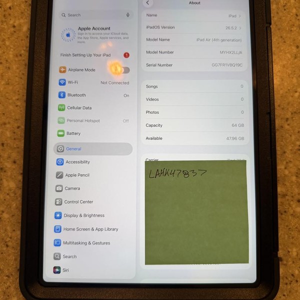 Apple iPad Air (4th Gen) - Unlocked, 64 GB, Gray, A2324