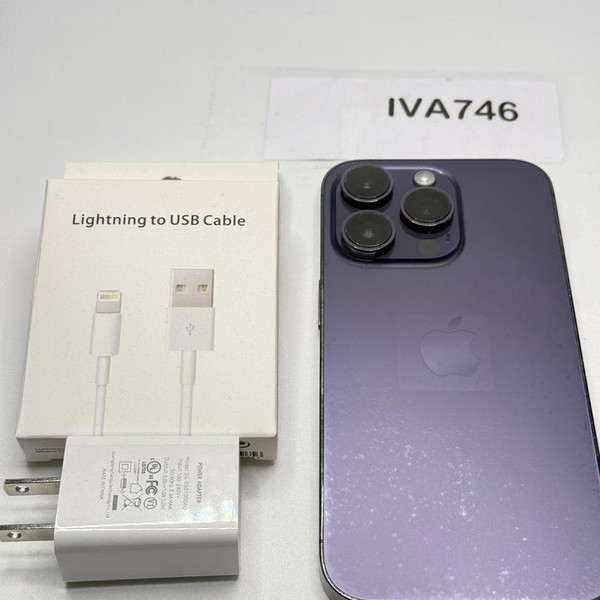 Apple iPhone 14 Pro - Unlocked, 256 GB, Purple, A2650