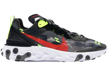 Nike React Element 87 Medium Olive Bright Crimson for sale