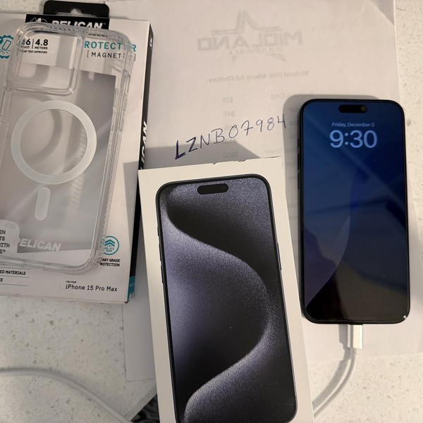 Apple iPhone 15 Pro Max - Unlocked, 512GB, Blue, A2849 - LZNB07984