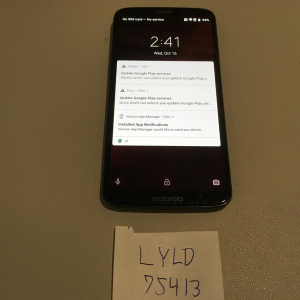 Moto Z3 - Verizon, Black, 64 GB, 4 GB