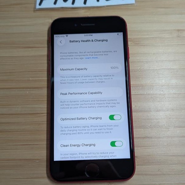 Apple iPhone SE 3rd Gen 2022 - Unlocked, 128 GB, Red, A2595