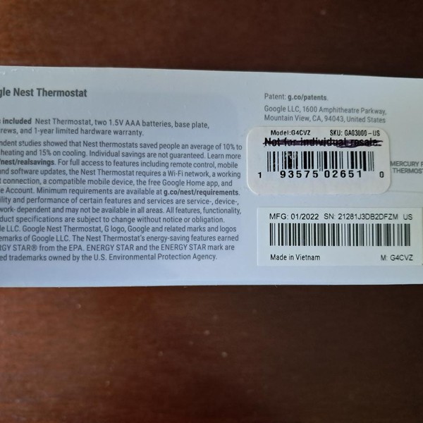 Nest Thermostat - Fog