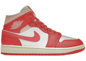 Jordan 1 Mid Strawberries and Cream (Women's) for sale