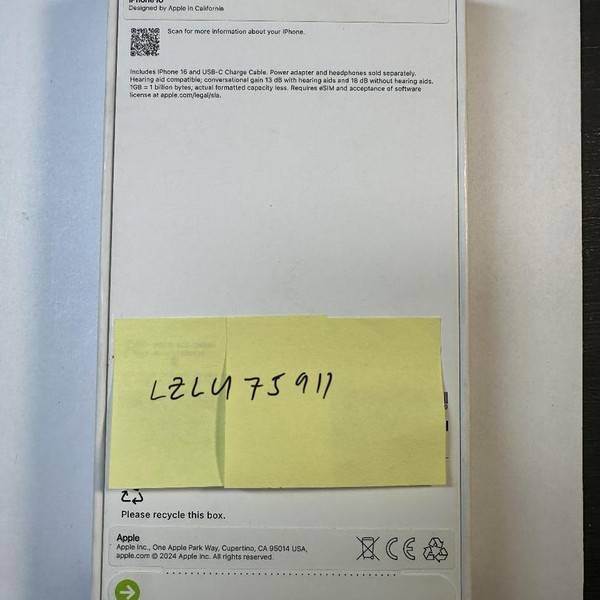 Apple iPhone 16 - Verizon, 128 GB, Ultramarine, A3081