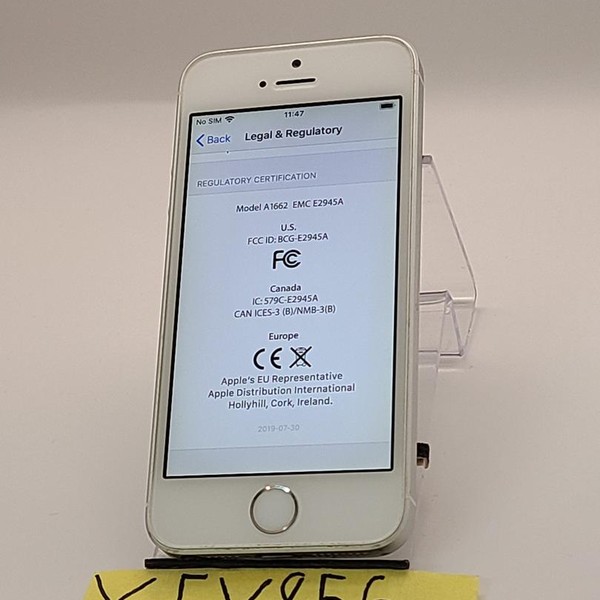 Apple iPhone SE 1st Gen 2016 - Unlocked, 64 GB, Silver, A1662