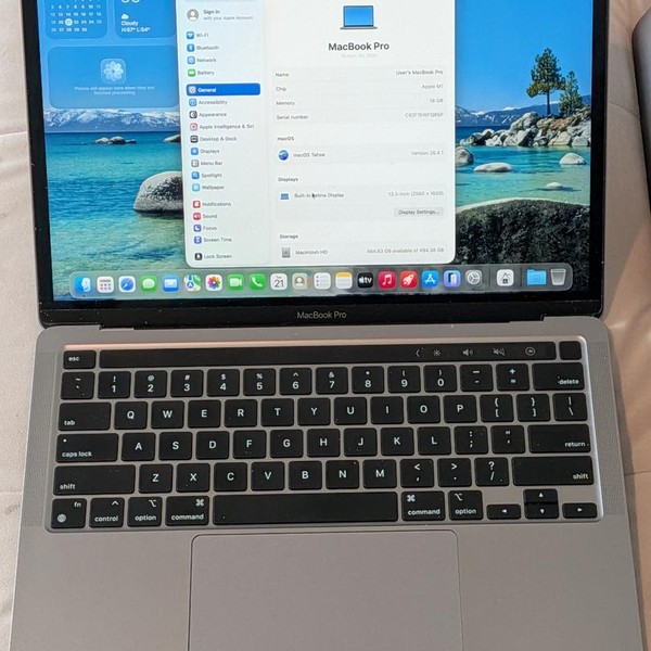 MacBook Pro 2020 - 13 inch - 512 GB, Gray, 16 GB, Apple M1