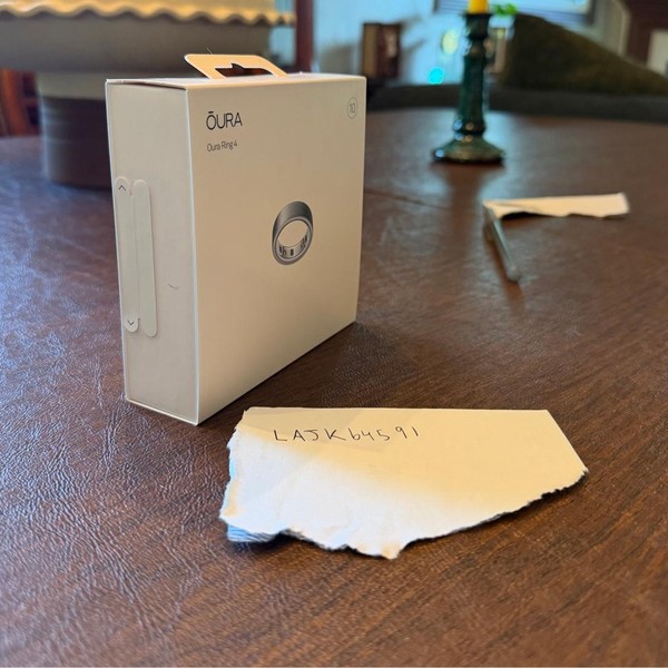 Oura Ring Gen 4 - Brushed Silver, Size 10