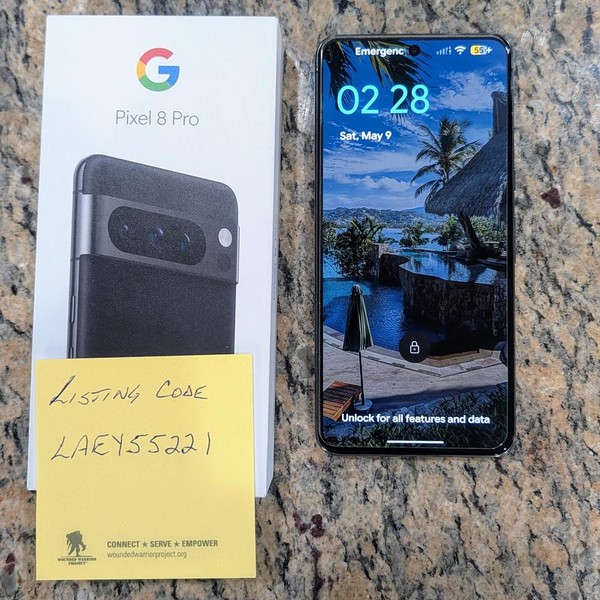 Google Pixel 8 Pro - Verizon, 128 GB, Obsidian, 12 GB, G1MNW, mmWave 5G