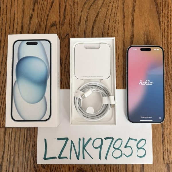 Apple iPhone 15 - Unlocked, 128 GB, Blue, A2846