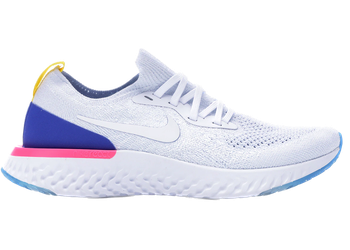 Nike Epic React Flyknit White Racer Blue Pink Blast (Women's) for sale