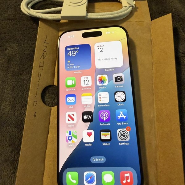 Apple iPhone 16 Pro - AT&T, 128 GB, Black, A3083