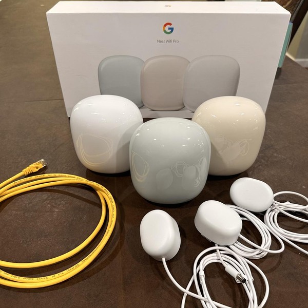 Google Nest Wifi Pro 6e Mesh Router - Multicolor, 3-Pack