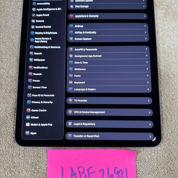 Apple iPad Pro 13 inch (M4) 2024 - Verizon, 256 GB, Black, 8 GB, A2926, Standard Glass