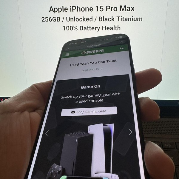 Apple iPhone 15 Pro Max - Unlocked, 256 GB, Black, A2849