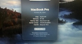 Good
													MacBook Pro 2020 - 13" - Apple M1, Gray, 256 GB, 16 GB, photo 3 of 8