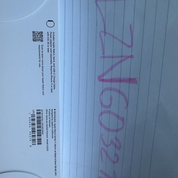 Apple Watch Series 11 46mm - Space Gray, A3333 - GPS, Aluminum