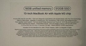 Good
													MacBook Air 2024 (M3) - 13" - Apple M3, Midnight, 512 GB, 16 GB, 10-core GPU, photo 1 of 9