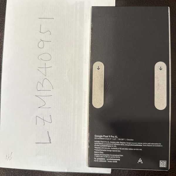 Google Pixel 9 Pro XL - Unlocked, 128 GB, Obsidian, 16 GB, GGX8B