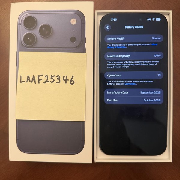 Apple iPhone 17 Pro Max - Unlocked, 256 GB, Deep Blue, A3257