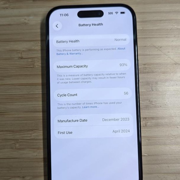 Apple iPhone 15 - Unlocked, 128 GB, Black, A2846