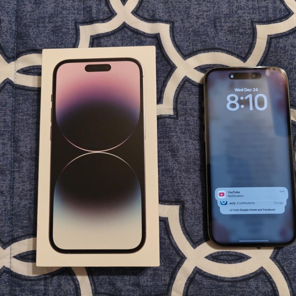 Apple iPhone 14 Pro - Unlocked, 256 GB, Purple, A2650