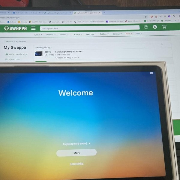 Samsung Galaxy Tab S9 FE - Wi-Fi, 128 GB, Gray, 6 GB