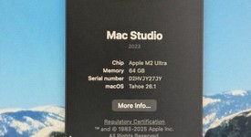 Good
													Mac Studio 2023 - Apple M2 Ultra, 1 TB, 64 GB, 60 Core GPU, photo 1 of 11
