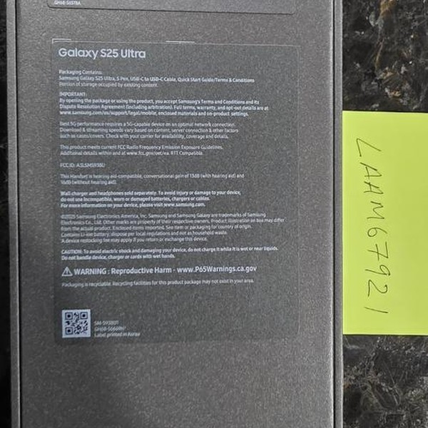 Samsung Galaxy S25 Ultra - Unlocked, 256 GB, Whitesilver, 12 GB, SM-S938U1