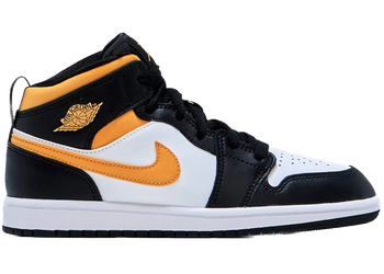Jordan 1 Mid White Pollen Black (PS) for sale