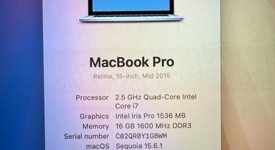 Good
													MacBook Pro 2015 (Retina) - 15" - Silver, 512 GB, 16 GB, photo 2 of 10